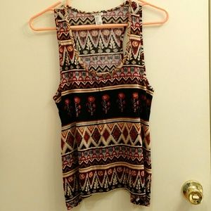 New Forever 21 Contemporary Printed Tank Top