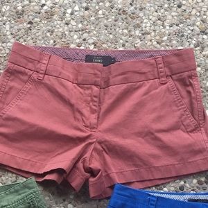 J Crew rust 3" chino shorts - barely worn