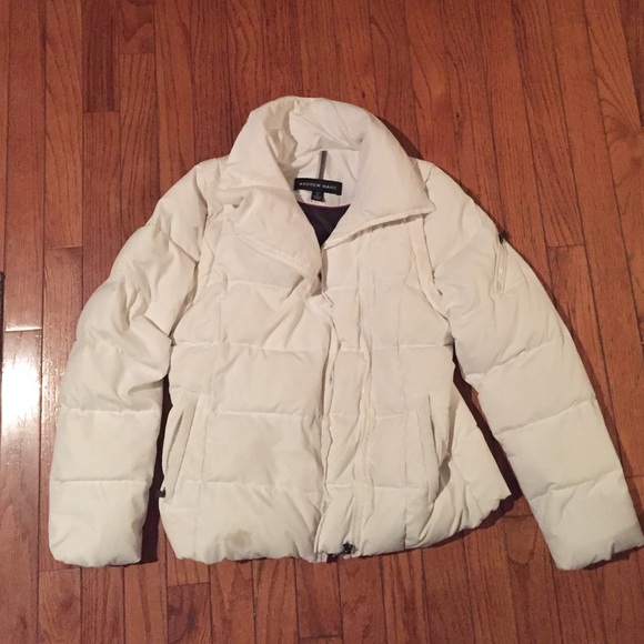 White Andrew Marc Girls Winter Coat