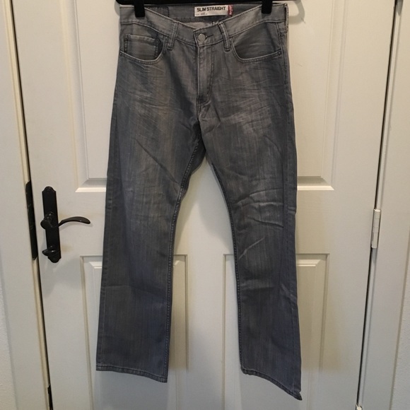 Levi's 514 Slim Straight Gray Jeans 31 x30
