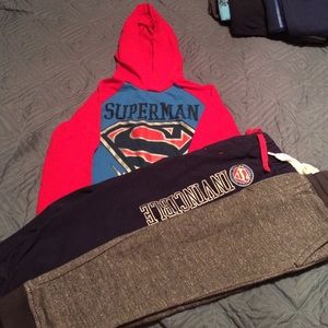 Superman outfit and OshKosh sweats