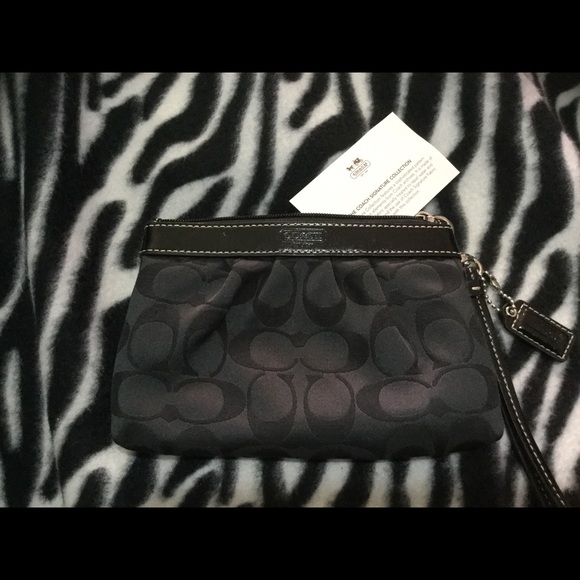 Black Coach Wristlet - Picture 2 of 2