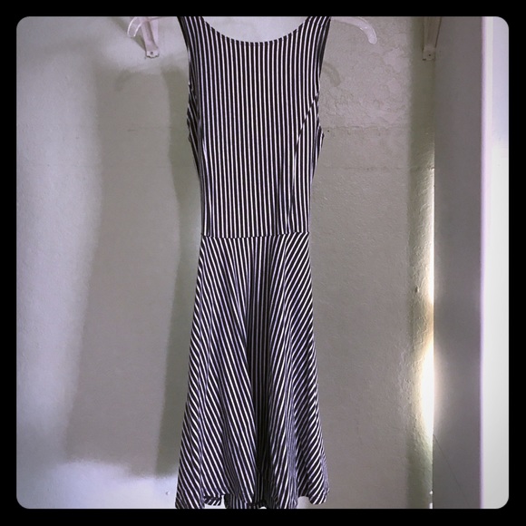 Hollister gray striped dress