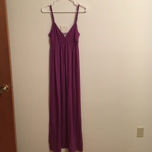 Purple Knit Maxi Dress