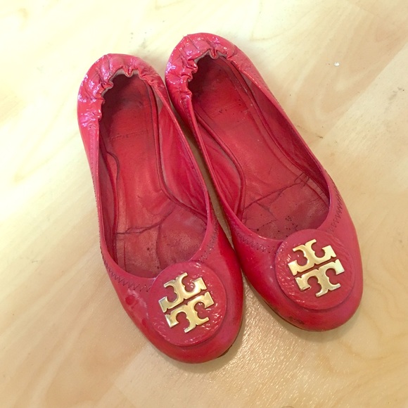 Tory burch flat shoes Red