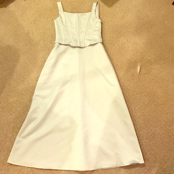 Girls Silver formal dress size 12