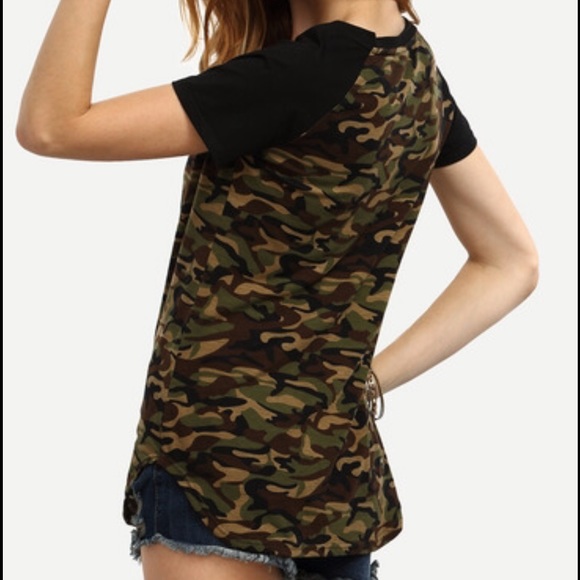 💋SUPER CUTE CAMO TEE STYLE TOP💋 - Picture 2 of 4