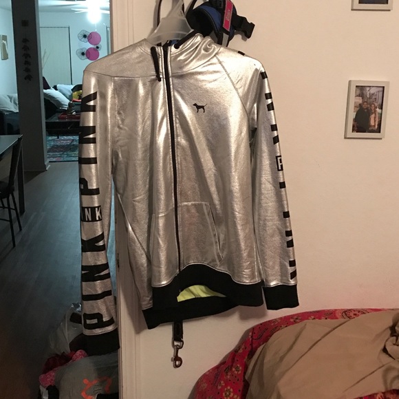 PINK metallic hoodie