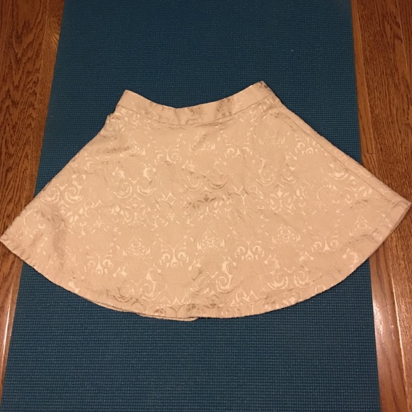 Beige flare skirt