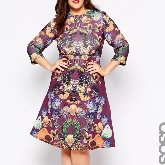 ASOS Neoprene Floral Dress - New with Tags