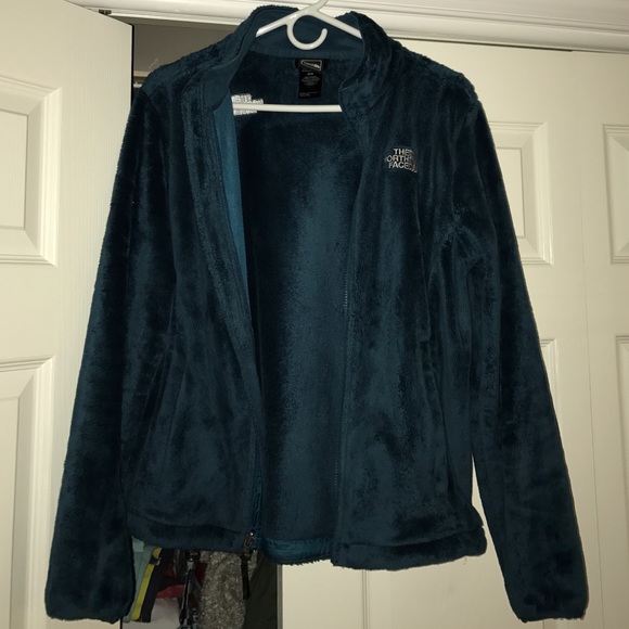 Blue Fuzzy North Face Jacket size Medium - Picture 1 of 3