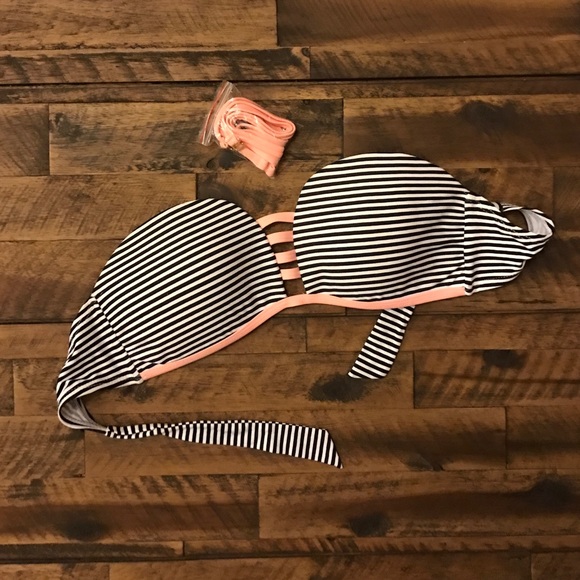 Striped swimsuit top