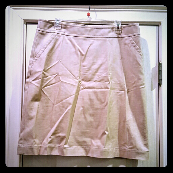 Banana Republic Stretch Khaki Pencil Skirt 14 Tall