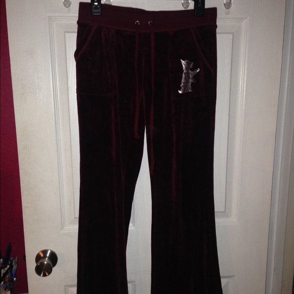 Maroon Juicy Sweat Pants small