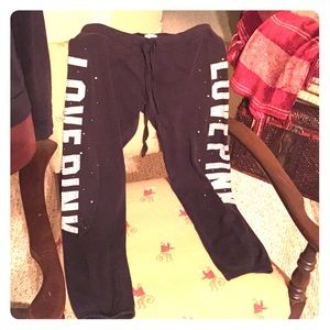 PINK Victoria Secret Black Sweatpants