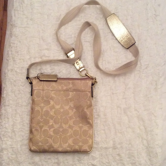 Coach Bags Coach Gold Crossbody Bag Poshmark
