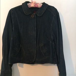 Denim cropped jacket
