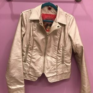 GOLD Faux Leather Jacket
