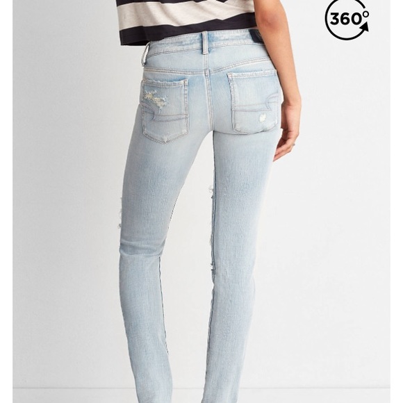 American eagle ripped skinny stretch jeans