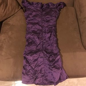 Purple authentic BCBG ruffled dress