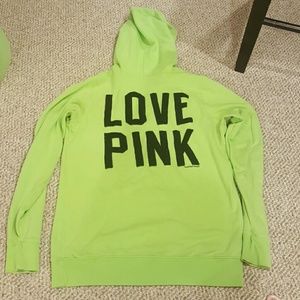 Victoria Secret Pink Size M Lime green pull over