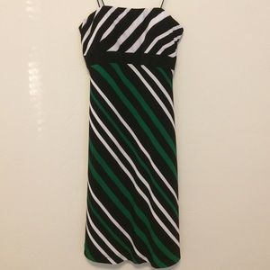 Cache Strapless A-Line Black Green White