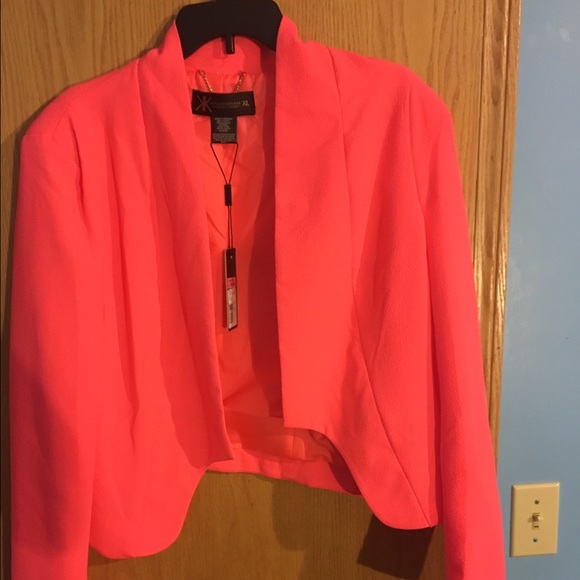 Kardashian Kollection Neon Pink Fitted Blazer NWT!