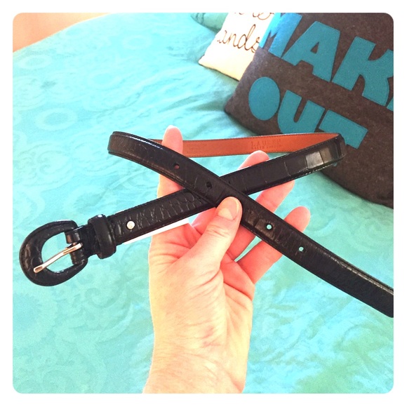 Genuine leather black belt