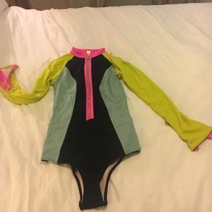 Unique wetsuit inspired swimsuit