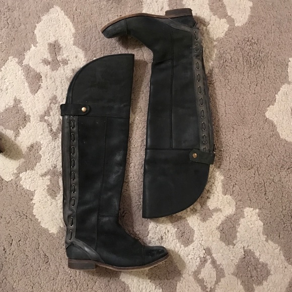 Jeffrey Campbell black over the knee boots 6.5