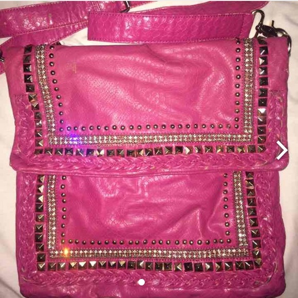 BEBE LEATHER SIDE BAG