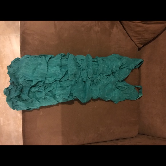 Aqua Green ruffled dress