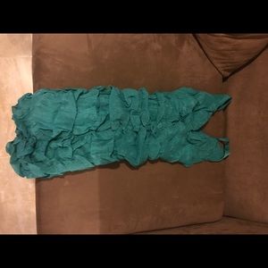 Aqua Green ruffled dress
