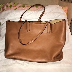 Leather tote bag