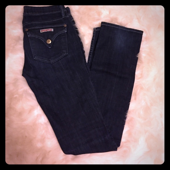 Hudson Dark Wash Straight Leg Collin Flap Jeans