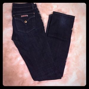 Hudson Dark Wash Straight Leg Collin Flap Jeans