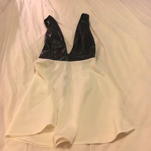 Faux leather top dress