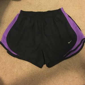 Nike Dri-Fit Black and Purple Shorts