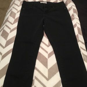 Black mid rise skinny jeans