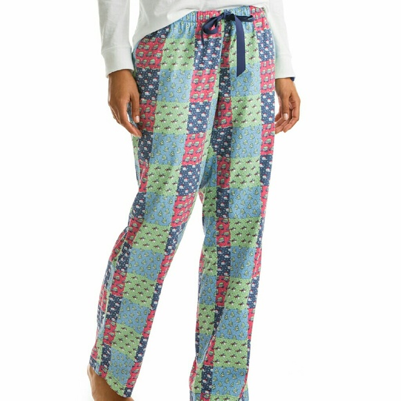 Vineyard Vines  patchwork poplin lounge pants