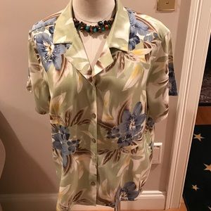 VALERIE STEVENS 100% Silk Blouse - Size XL