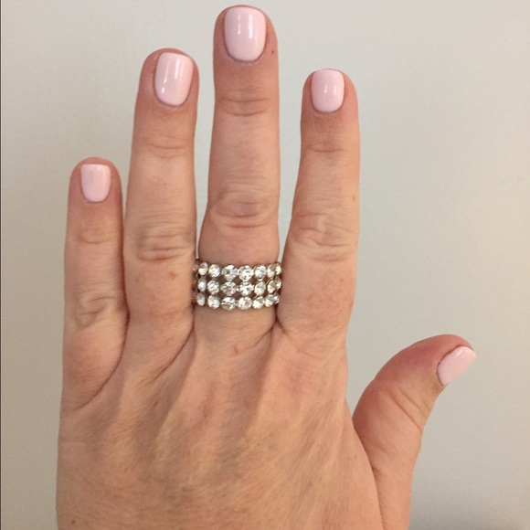 Rhinestone cocktail ring