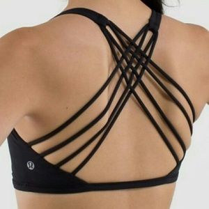 Free to be wild black sports bra lululemon