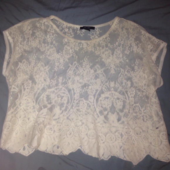 Lace see through top
