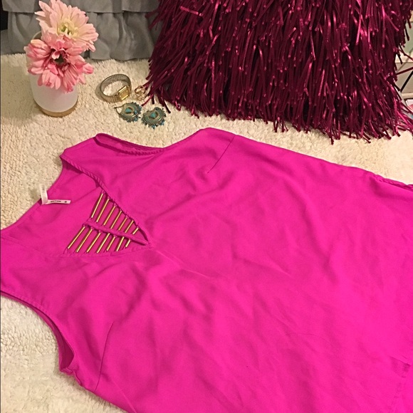 Fuschia / Magenta Tank Top, size 2x