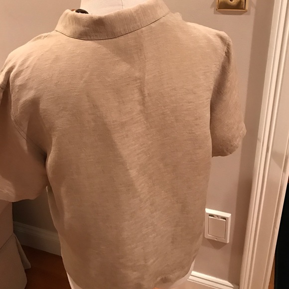 🌼 CHICOS Design Silk/Linen Blouse - Size 12 - Picture 2 of 3