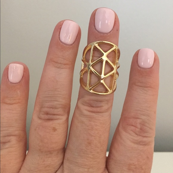 Gold half finger ring