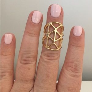 Gold half finger ring