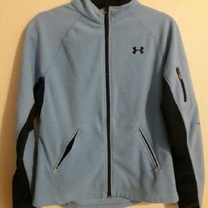 Light blue Under Armour zip up fleece jacket