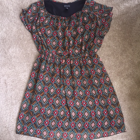 Plus multicolored dress